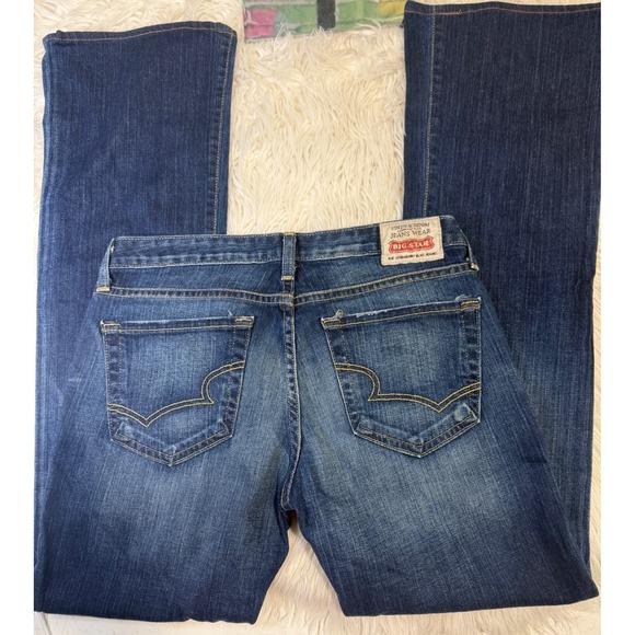 Big Star Denim - Big Star Mia Bootcut Jeans Womens 28R Dark Wash Low Rise Denim Made in USA
